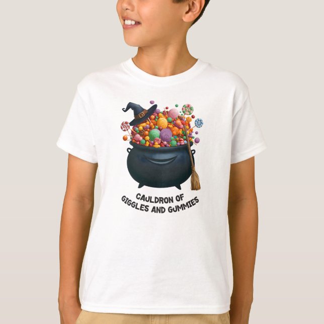 Camiseta Caldeirão de Risos e Gummies (Frente)