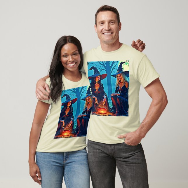 Camiseta Caldeirão Encantado de Bruxas Místicas (Unissex)