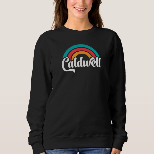 Camiseta CALDWELL ID Script Retro Com Arco-íris 6 (Frente)