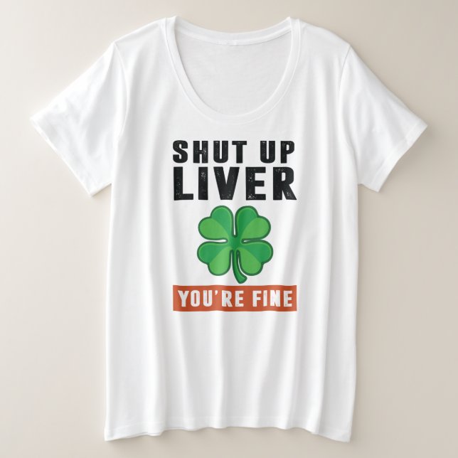 Camiseta Cale a boca do fígado (Frente do Design)