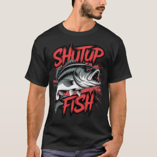 Camiseta Cale a Boca e Pescaria de Pesca de Truta de Robalo