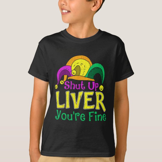 Camiseta Cale a Boca Fígado Você Está Bem Caricato Desfile  (Frente)