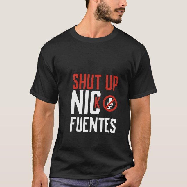 Camiseta Cale a Boca, Nick Fuentes, Sem Plataforma para o Ó (Frente)