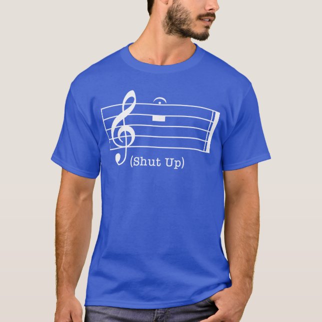 Camiseta Cale o Som Nota Musical Divertida Para Amantes de  (Frente)