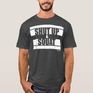 Camiseta Cale-se e Esquadrão Malhações Ditos de Gym Motivaç