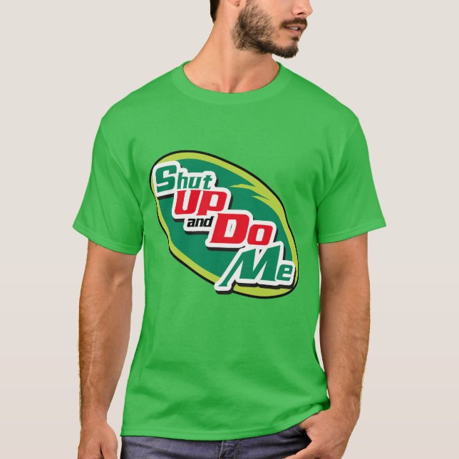 Camiseta Cale-se e faça-me (desenho animado) (Frente)