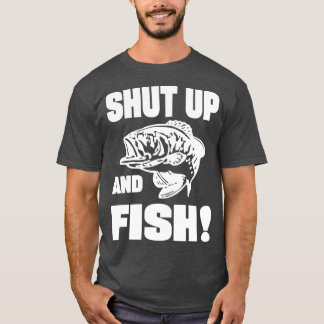 Camiseta Cale-se e pesca do peixe Bass