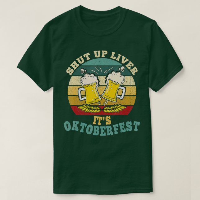 Camiseta Cale-Se Fígado É Oktoberfest Funny German Beer Dr. (Frente do Design)