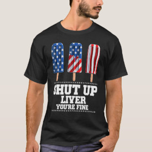 Camiseta Cale-Se Fígado Você É Bela Bandeira Americana