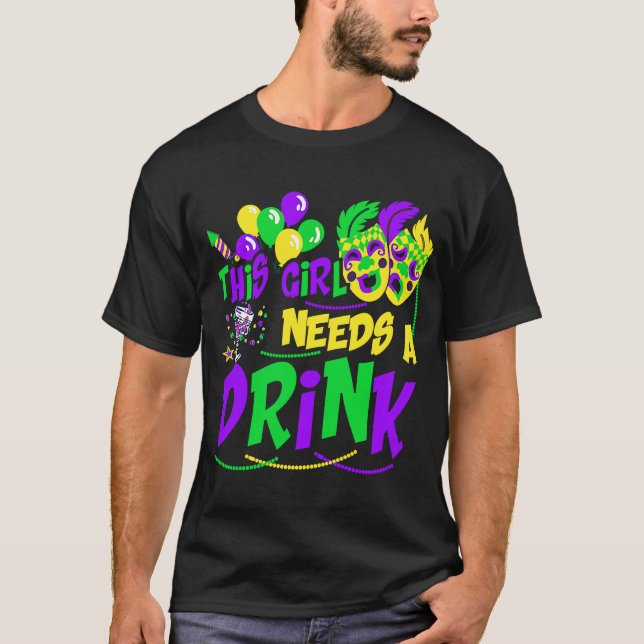 Camiseta Cale-se Fígado Você é o Mardi Gras Parade Outfi (Frente)
