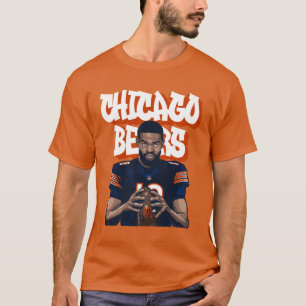 Camiseta Caleb Williams Bears Grafite Esboço Arte Vetorial