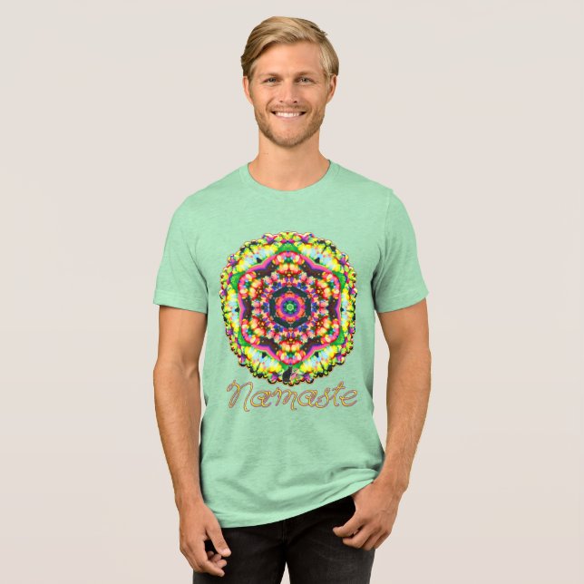 Camiseta Caleidoscópio Aura Namaste (Frente Completa)