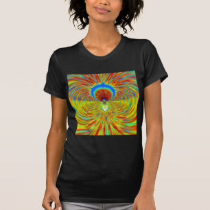 Camiseta Caleidoscópio Colorido Impressão de Arte