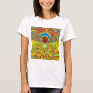 Camiseta Caleidoscópio Colorido Impressão de Arte