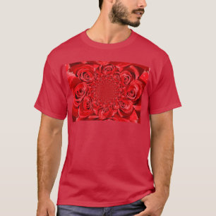 Camiseta Caleidoscópio Rosa vermelha: Arte Feliz dia de os 