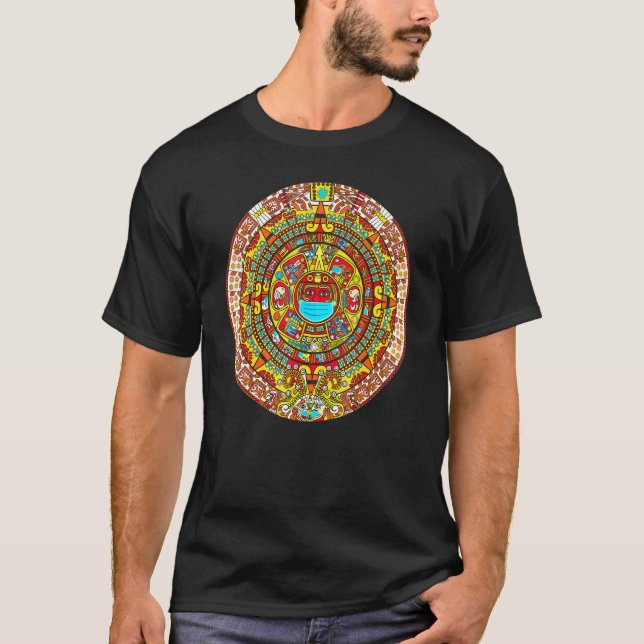 Camiseta Calendário Asteca 2020 Antigo México (Frente)