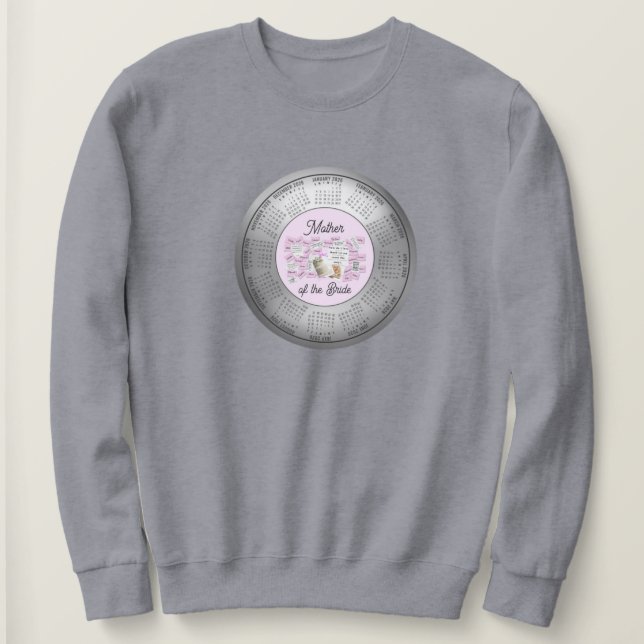 Camiseta Calendário de 2026 Mãe da Noiva (Frente do Design)