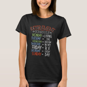 Camiseta Calendário de Aposentação da Vida de Campanha Vent