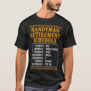 Camiseta Calendário de Reforma do Handyman