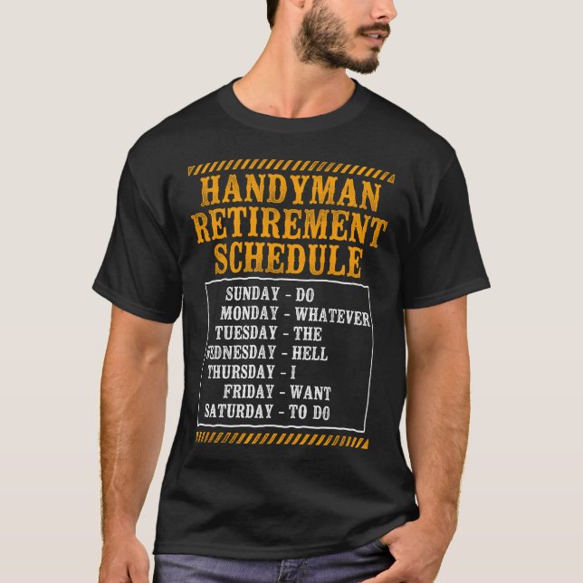 Camiseta Calendário de Reforma do Handyman (Frente)