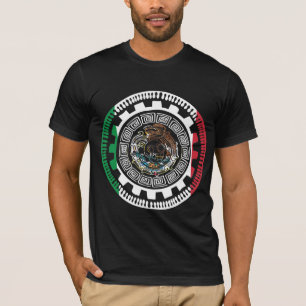 Camiseta Calendário Histórico Mexicano Aztec México Maya