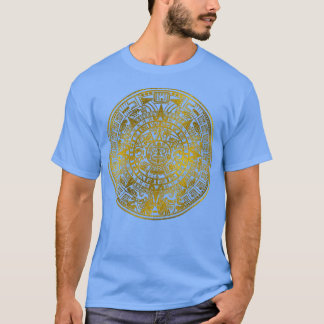 Camiseta Calendário Maio Aztec Inca Dourado