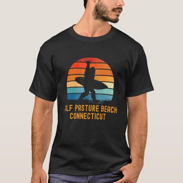 Camiseta Calf Pasture Beach Connecticut Sasquatch Souvenir (Frente)