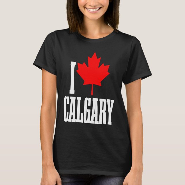 Camiseta Calgary Alberta Canada Maple Leaf Canadian Flag Pr (Frente)