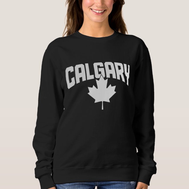 Camiseta Calgary Alberta Canada Maple Leaf Red Canadian Fla (Frente)