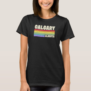 Camiseta Calgary Alberta Canada Rainbow Orgulho gay Merch R