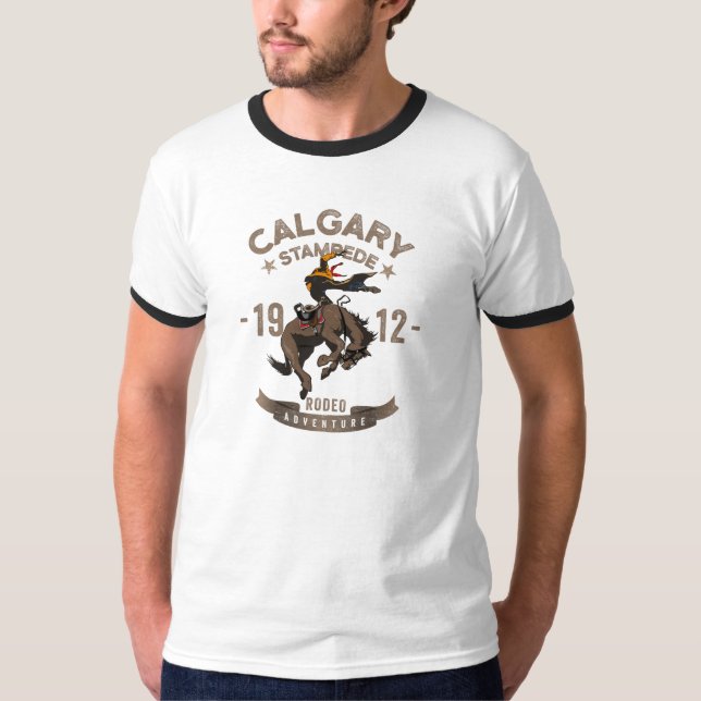 Camiseta Calgary Stampede Rodeo | Dedo masculino (Frente)