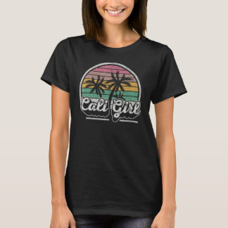 Camiseta Cali Girl California Retro California Palm Trees S