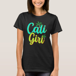Camiseta Cali Girl USA State America Viagem Califórnia Cal