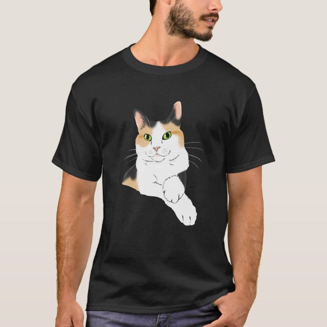 Camiseta Calico Cat, Calico Mãe, Calico Lover, Cat Lover, C (Frente)
