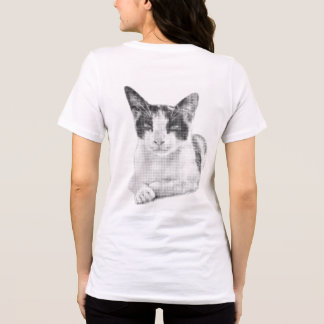 Camiseta Calico cat halftone effect