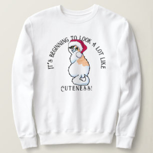 Camiseta Calico Cat KiniArt Sweatshirt de Natal