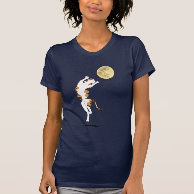 Camiseta Calico Cat Moon Dancing (Frente)