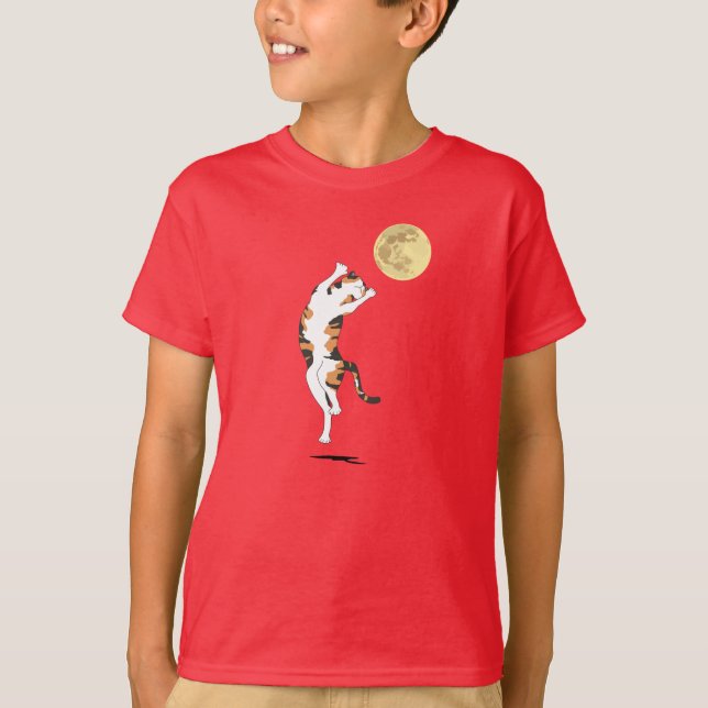 Camiseta Calico Cat Moon Dancing T Shirt (Frente)