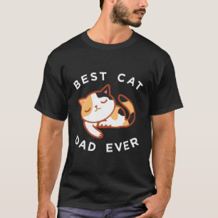 Camiseta Calico Cat Pai Longa Shirt Melhor Gatinho Pai