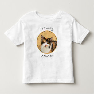 Camiseta Calico Cat Painting - Gato Original Bonito