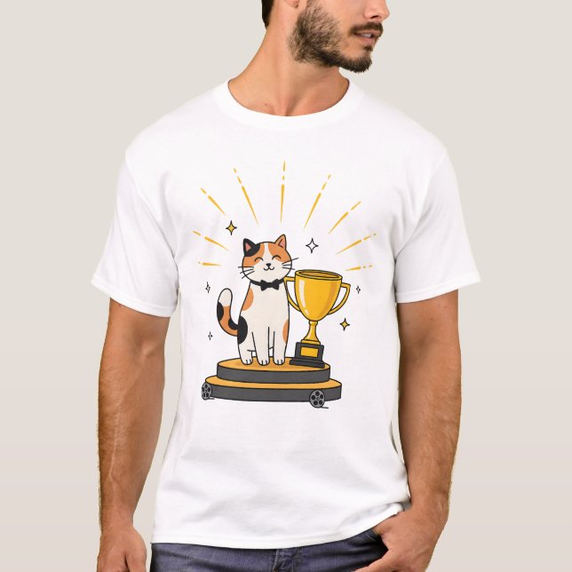 Camiseta Calico Cat Wins Trophy (Frente)