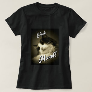 Camiseta Calico diz Check Meowt