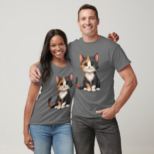 Camiseta Calico Kitten Whimsical com Cattitude