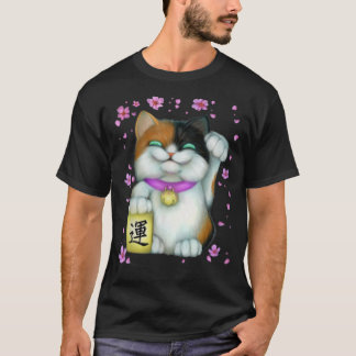 Camiseta Calico Lucky Cat Maneki Neko