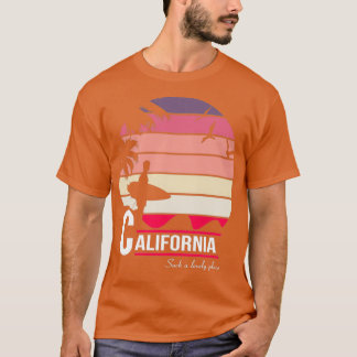 Camiseta California 70s Summer Surf Beach Design Incrível G