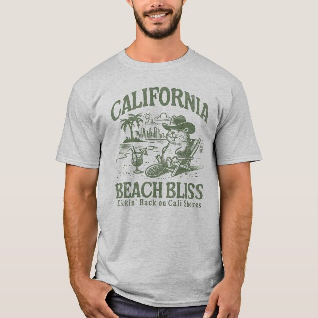 Camiseta California Beach Bliss em Cali Shores (Frente)