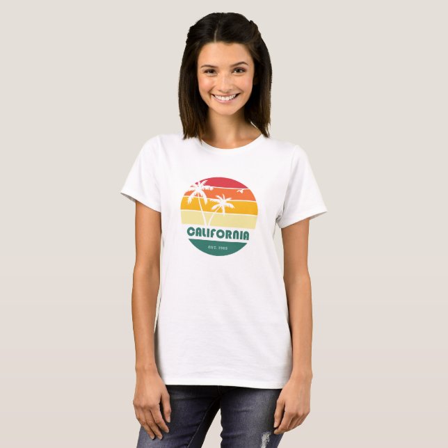 Camiseta California Beach Sunset (Frente Completa)