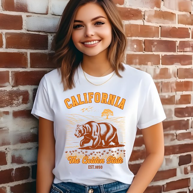 Camiseta California Bear Art – Golden State  (Criador carregado)
