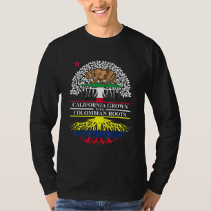 Camiseta Califórnia cresceu com as raízes colombianas na Co