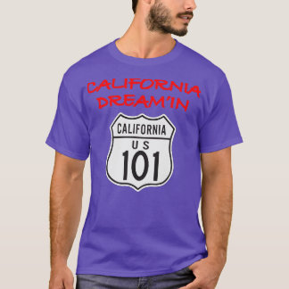 Camiseta California Dreamin California Highway 101 com back